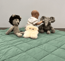 Load image into Gallery viewer, Organic Play Mat | Round | Basil Green

