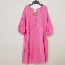 Load image into Gallery viewer, Pink Balloon Sleeve Dress - X-Large
