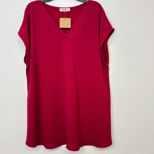 Load image into Gallery viewer, Mixed Media V-Neck Top - X-Large
