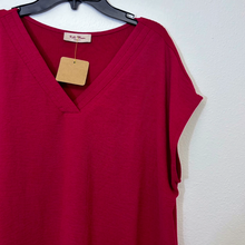 Load image into Gallery viewer, Mixed Media V-Neck Top - X-Large
