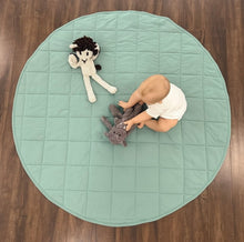 Load image into Gallery viewer, Organic Play Mat | Round | Basil Green
