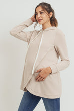 Load image into Gallery viewer, Heavy Brushed French Terry Maternity/Nursing Hoodie- Mocha
