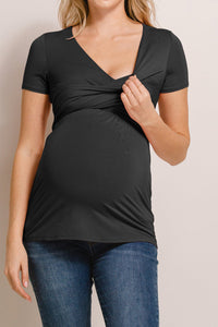 V-Neck Wrap Maternity/Nursing Top