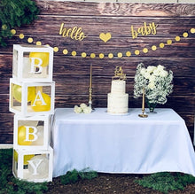 Load image into Gallery viewer, Gold Baby Shower Decor
