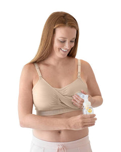 Sublime® Hands-Free Pumping & Nursing Bra- Beige