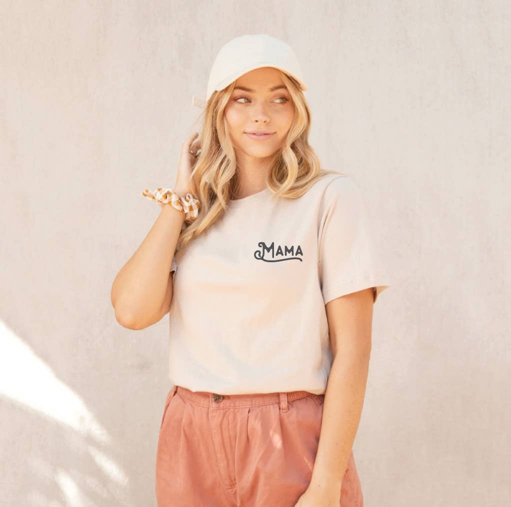 MAMA Graphic T-Shirt- Tan