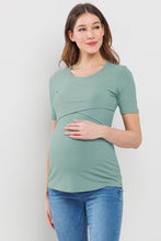 Load image into Gallery viewer, Ribbed Double Layered Bust Nursing Top

