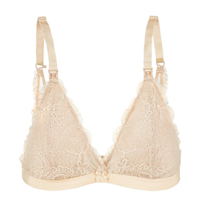 Lace Nursing Bralette (Nude)