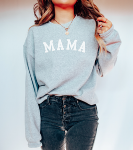 Mama Sweatshirt in Heather Grey