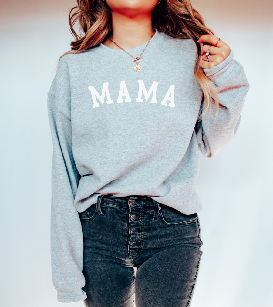 Mama Sweatshirt in Heather Grey