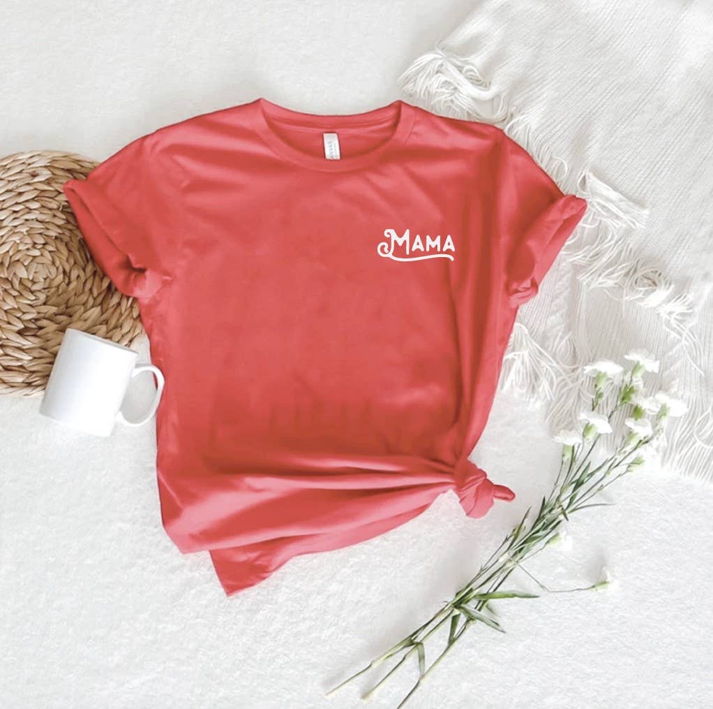 MAMA Graphic T-Shirt- Heather Red