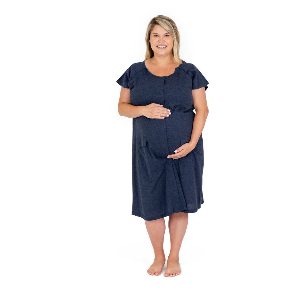3 In 1 Universal Labor, Delivery & Nursing Gown- XL/XXL