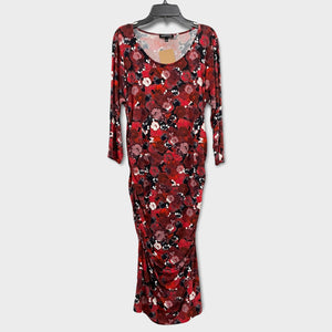 Red Floral Dress- M