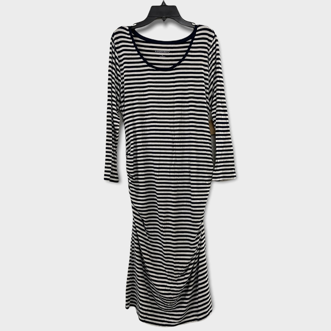 Navy Stripe Dress- M