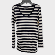Load image into Gallery viewer, Navy Stripe Long Sleeve- XS
