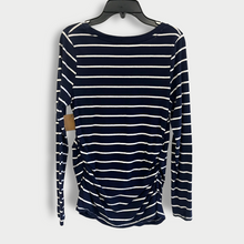 Load image into Gallery viewer, Stripe Scoop Neck Tee- L
