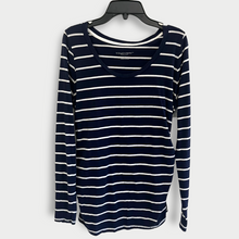 Load image into Gallery viewer, Stripe Scoop Neck Tee- L
