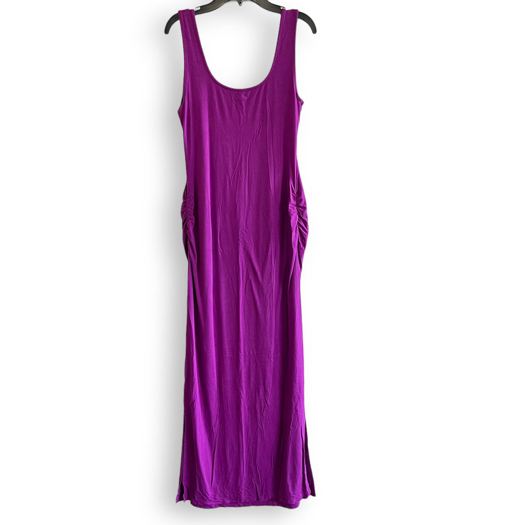 Purple Fitted Jersey Dress- XS