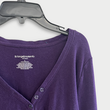 Load image into Gallery viewer, Purple Henley Tee- L
