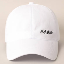 Load image into Gallery viewer, Mama Embroidery Baseball Cap- White
