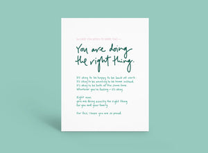 Maternity Leave Card