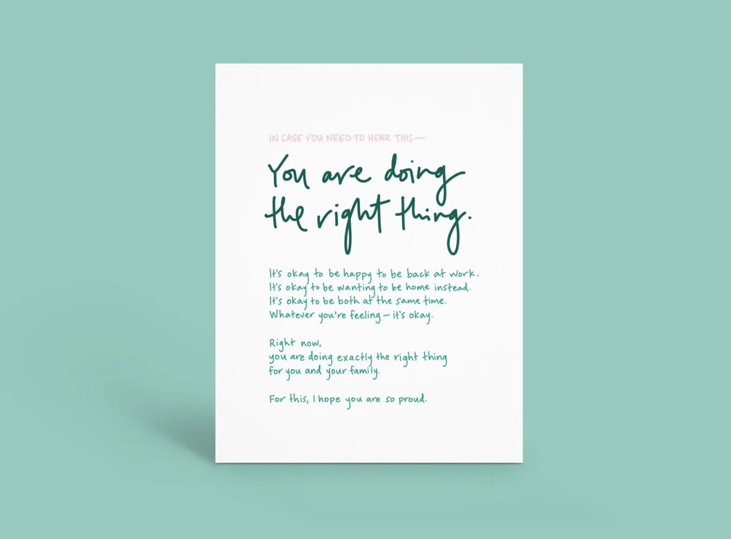 Maternity Leave Card