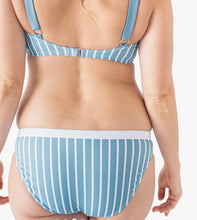 Load image into Gallery viewer, Crossover Maternity/Nursing Bikini Set- Blue Stripe

