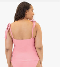 Load image into Gallery viewer, Shoulder Tie Nursing/Maternity Tankini Set- Pink
