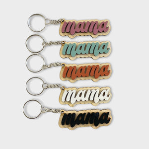 Retro Mama Keychain- 6 Colors